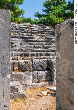 Ancient Greek city Priene on the western coast of 63496127