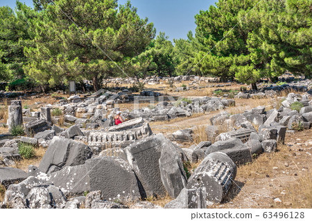 Ancient Greek city Priene on the western coast of 63496128