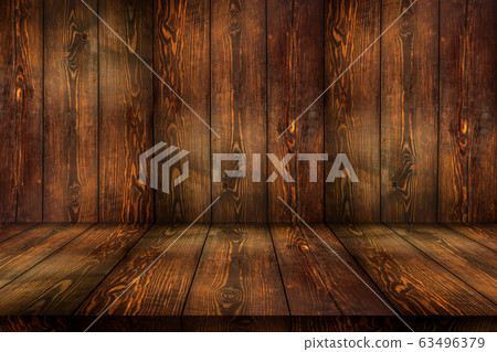 brown wood wall and floor in perspacetive view wooden room brown wood wall and floor in perspacetive view wooden room 63496379