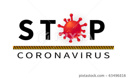 New Coronavirus 2019-nKoV . Covid virus 19-NKP. Background with realistic 3d red viral cells. Symbol of danger. Vector illustration. New Coronavirus 2019-nKoV . Covid virus 19-NKP. Background with realistic 3d red viral cells. Symbol of danger. Vector illustration. 63496816