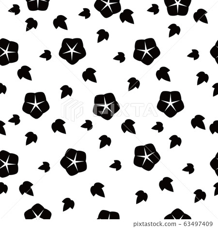 日本傳統花紋牽牛花圖案 日本傳統花紋牽牛花圖案 63497409