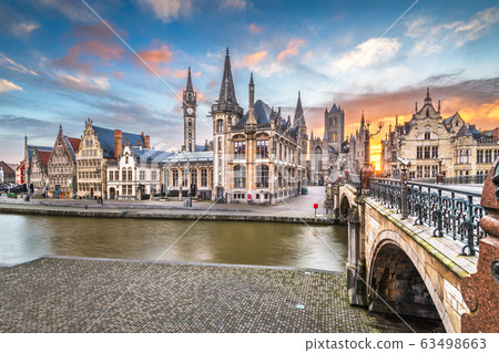 Ghent, Belgium at the Graslei 63498663