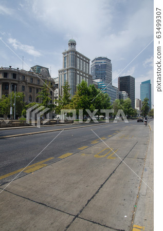 Libertador Bernardo O'Higgins Avenue in Santiago de Chile. Libertador Bernardo O'Higgins Avenue in Santiago de Chile. 63499307