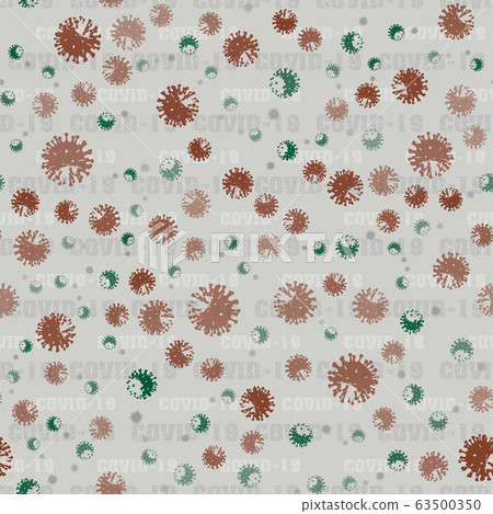 seamless pattern Coronavirus COVID-19 . Virus... - Stock Illustration ...
