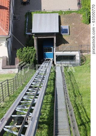 Cable car at Vilnius-Gediminas Castle Cable car at Vilnius-Gediminas Castle 63500770