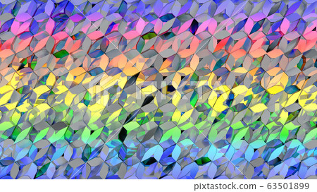 3D surface render with abstract geometric pattern. 63501899