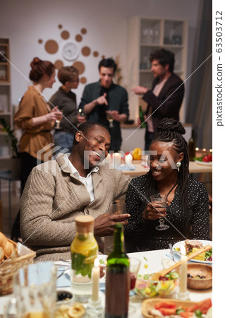 African couple at the party 63503712