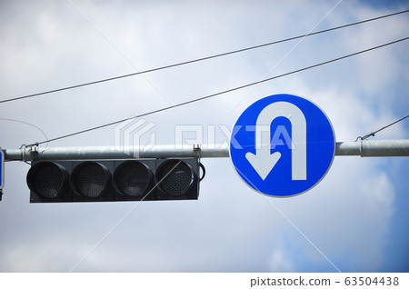 U-turn traffic light road traffic sign U-turn traffic light road traffic sign 63504438