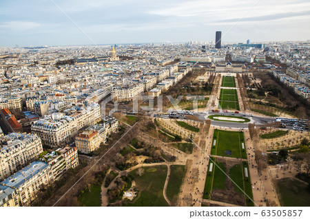 View of Paris city from Eiffel Tower View of Paris city from Eiffel Tower 63505857