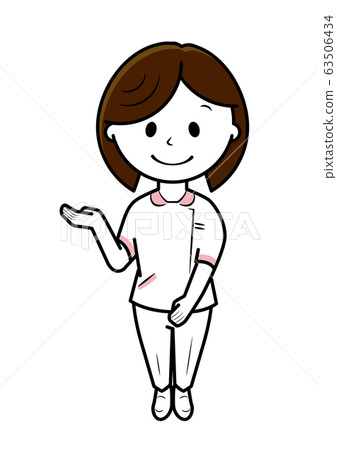 女護士照顧者頂視圖 女護士照顧者頂視圖 63506434