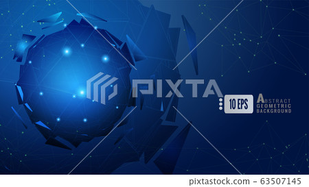 Blue trianglular graphic layout BG 63507145