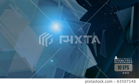 Blue trianglular graphic layout BG Blue trianglular graphic layout BG 63507148