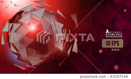 Red trianglular graphic layout BG Red trianglular graphic layout BG 63507149