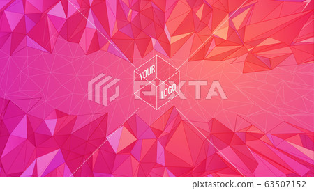 Pink abstract polygonal background 63507152