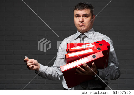Very busy businessman closeup portrait, posing Very busy businessman closeup portrait, posing 63507590