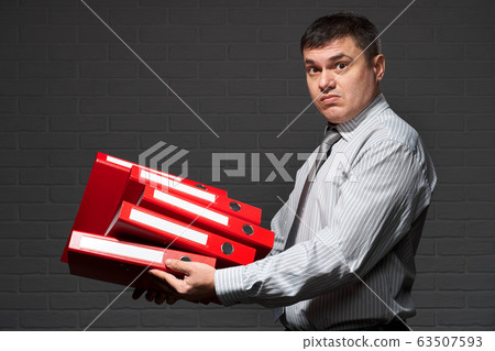Very busy businessman closeup portrait, posing Very busy businessman closeup portrait, posing 63507593