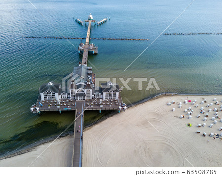 Aerial view on the famous Sellin Seebruecke Aerial view on the famous Sellin Seebruecke 63508785