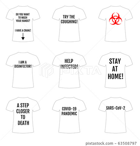 T-shirt design dedicated to coronavirus, quarantine and biohazard 63508797