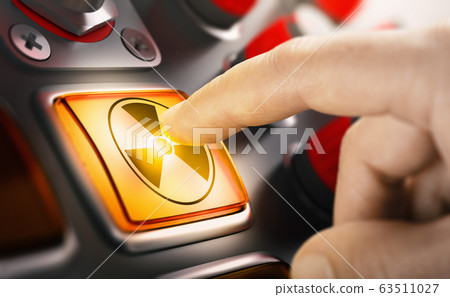 Man Finger Pressing Nuclear Button Man Finger Pressing Nuclear Button 63511027