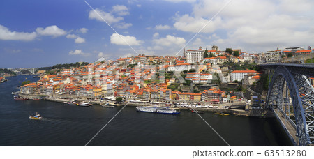 Douro River with the city of Porto skyline and the old D. Luis Bridge. Douro River with the city of Porto skyline and the old D. Luis Bridge. 63513280