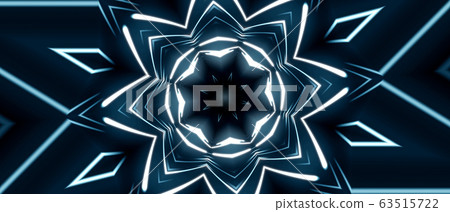 Glowing neon lines creating a tunnel light, modern 63515722