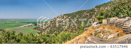 Panoramic top view from the side of the ancient 63517946