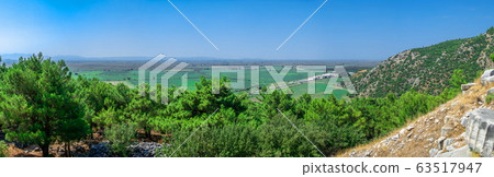Panoramic top view from the side of the ancient 63517947