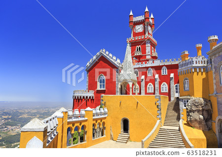 Pena National Palace above Sintra town, Portugal 63518231