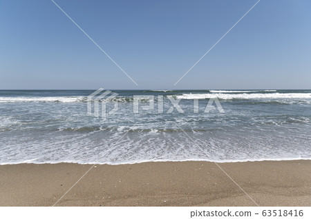 茨城縣柳川海岸的沙灘 茨城縣柳川海岸的沙灘 63518416