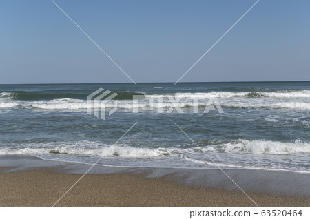 茨城縣柳川海灘的沙灘風光 茨城縣柳川海灘的沙灘風光 63520464