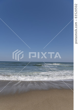 茨城縣柳川海灘的沙灘風光 茨城縣柳川海灘的沙灘風光 63520502