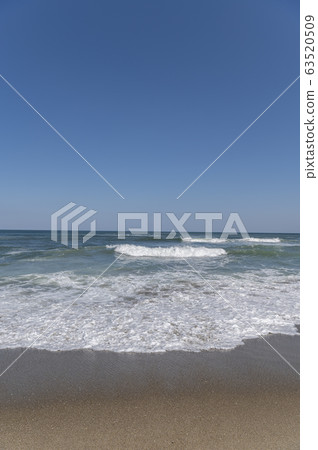 茨城縣柳川海灘的沙灘風光 茨城縣柳川海灘的沙灘風光 63520509