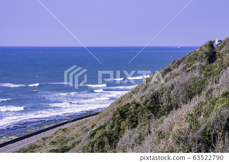 Shizuoka Prefecture Omaezaki Coastline The Stock Photo