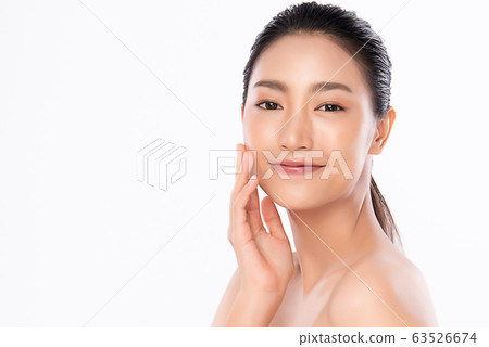 Beautiful Young Asian Woman with Clean Fresh Skin. Beautiful Young Asian Woman with Clean Fresh Skin. 63526674