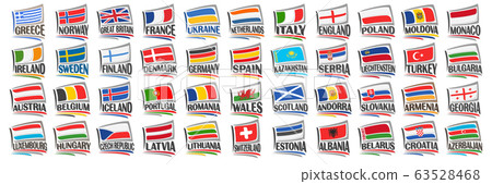 Vector set of European Countries Flags 63528468