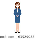 Female employee (reception / sales / secretary) mask 63529082