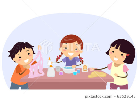 Stickman Kids Make Slime Educational Toy Activity Stickman Kids Make Slime Educational Toy Activity 63529143