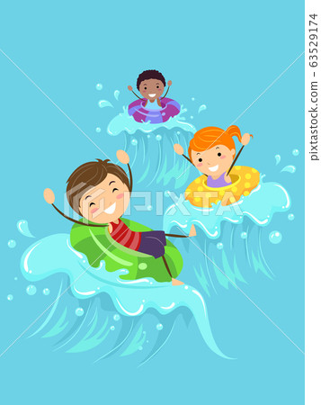 swimming pool waves clipart