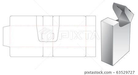 Cigaratte box die cut template Cigaratte box die cut template 63529727