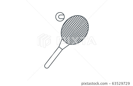Tennis icon tennis ball icon tennis racket symbol vector image	 63529729