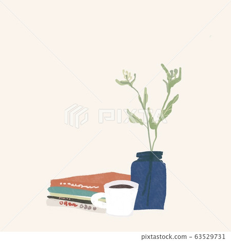 Rape blossoms and coffee and book Rape blossoms and coffee and book 63529731