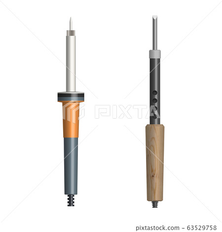Set of electric soldering irons, vector Set of electric soldering irons, vector 63529758