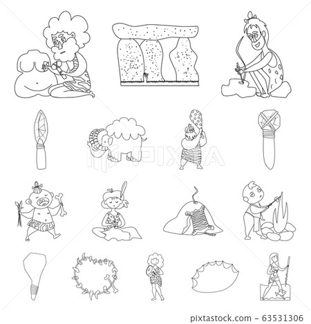 Vector illustration of primitive and archeology icon. Collection of primitive and history vector icon for stock. Vector illustration of primitive and archeology icon. Collection of primitive and history vector icon for stock. 63531306