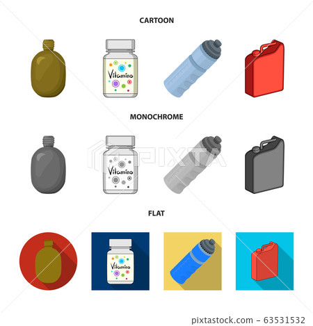 Pastic Container Icon Isolated object of plastic and container icon.... - Stock Illustration ...