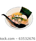 拉麵插圖（手繪風格） 63532676