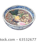 拉麵插圖（手繪風格） 63532677