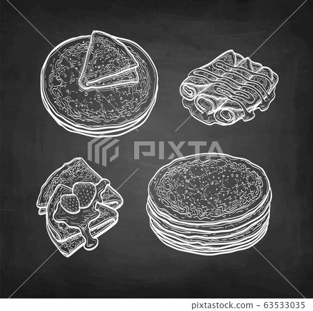 Chalk sketch of crepes 63533035