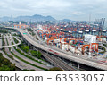 Hong Kong/China - July 05 2019: Container terminal 63533057