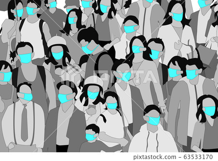 people wearing face mask illustration people wearing face mask illustration 63533170