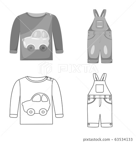 Vector design of fashion and garment icon. Collection of fashion and cotton vector icon for stock. Vector design of fashion and garment icon. Collection of fashion and cotton vector icon for stock. 63534133